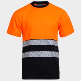 T-shirt réfléchissant PRISMA HV, orange/noir, DP0052, n.2XL