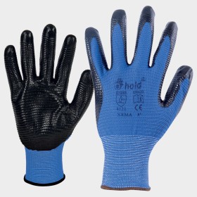 XEMA Gloves made of Polyester , nitrile dipped GNK+NP